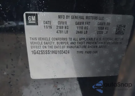 2017 Buick Lacrosse Premium from USA, damaged, VIN 1G4ZS5SS1HU165424